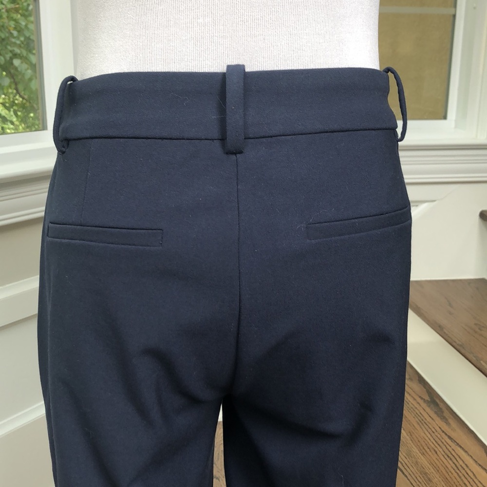 J. Crew navy cropped wide leg pant and gingham shirt bundle - Picture 4 of 6